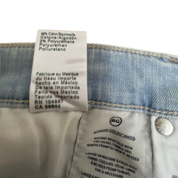 Adriano Goldschmied Mari Crop High Rise Straight Distressed Knee Women's Size 32 - Picture 5 of 12